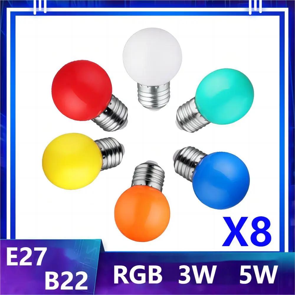 äο LED   , ۷κ , E27, B22, 3W, 5W, AC220V, 8 